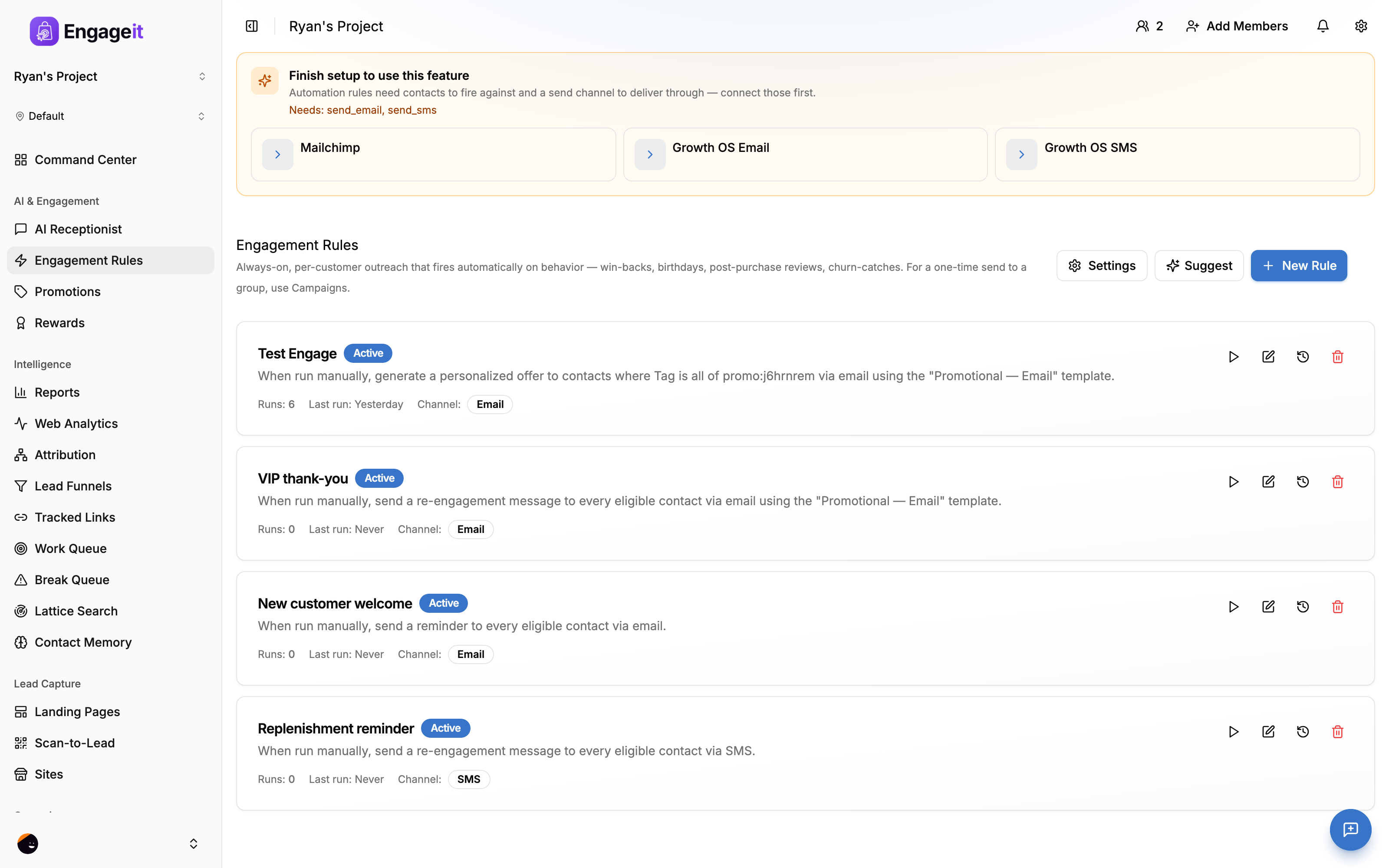 EngageIt engagement rules automation