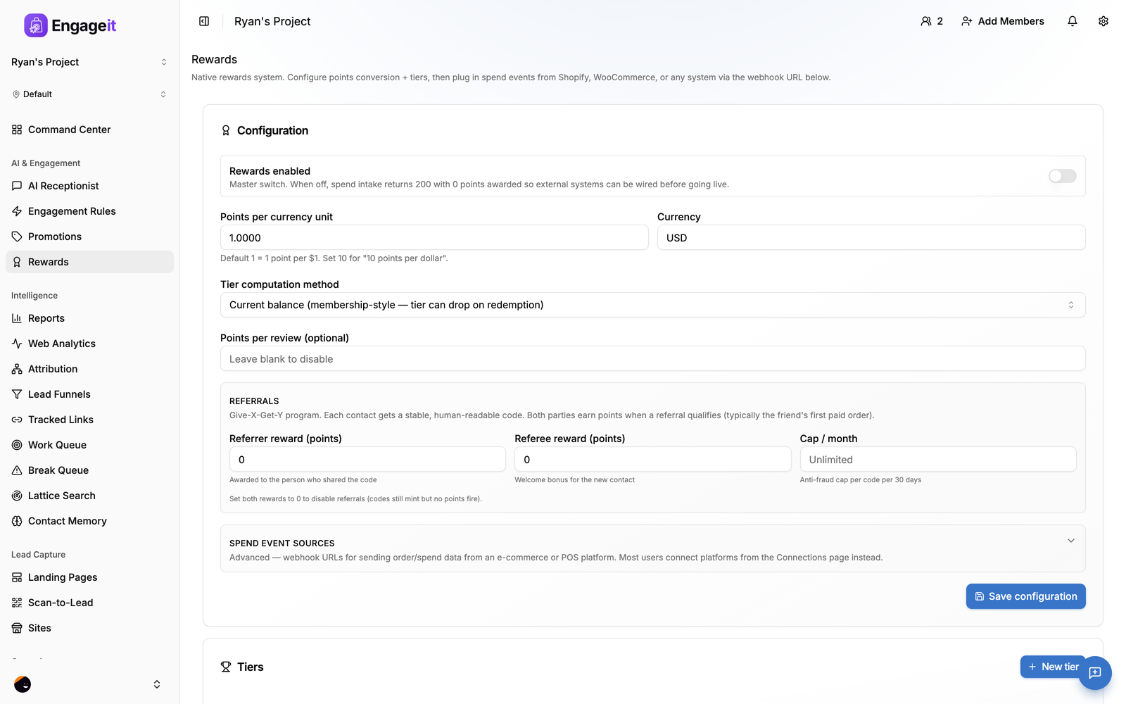 EngageIt platform screenshot