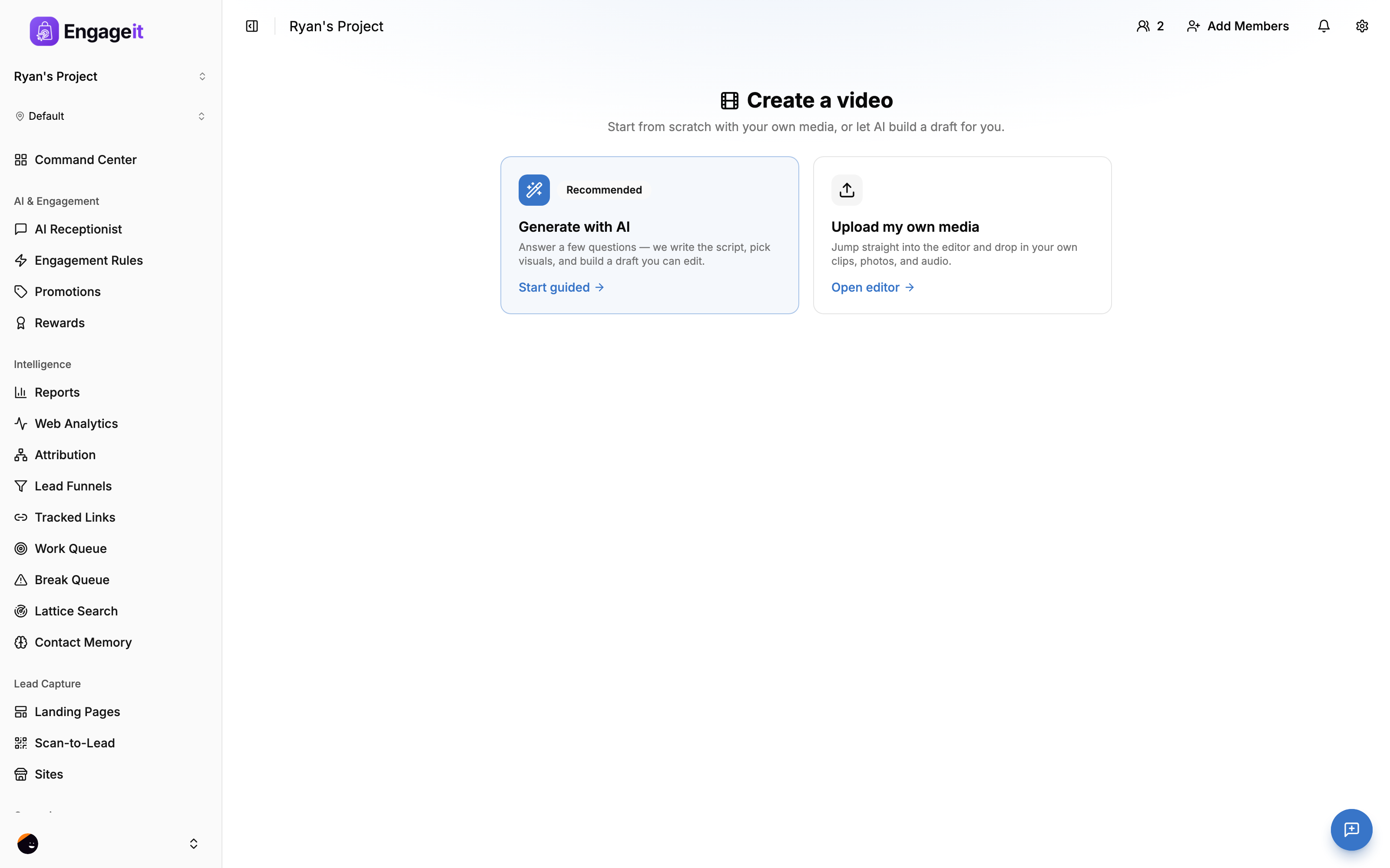 EngageIt Social Studio AI video